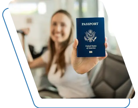 Man and woman getting an official document